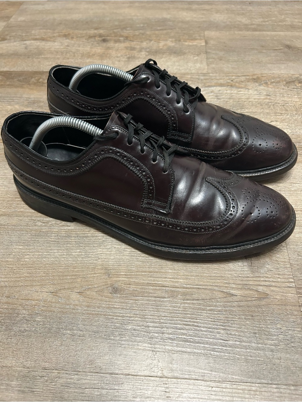Mason Imperial Men's Size 10 Shell Cordovan Burgundy Wingtip Oxfords Shoes #8